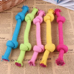 Pet Dog Toys Colorful Cute Dog Rope Toys Braided Chew Toy Candy Cotton Rope Pet Dog Training Products