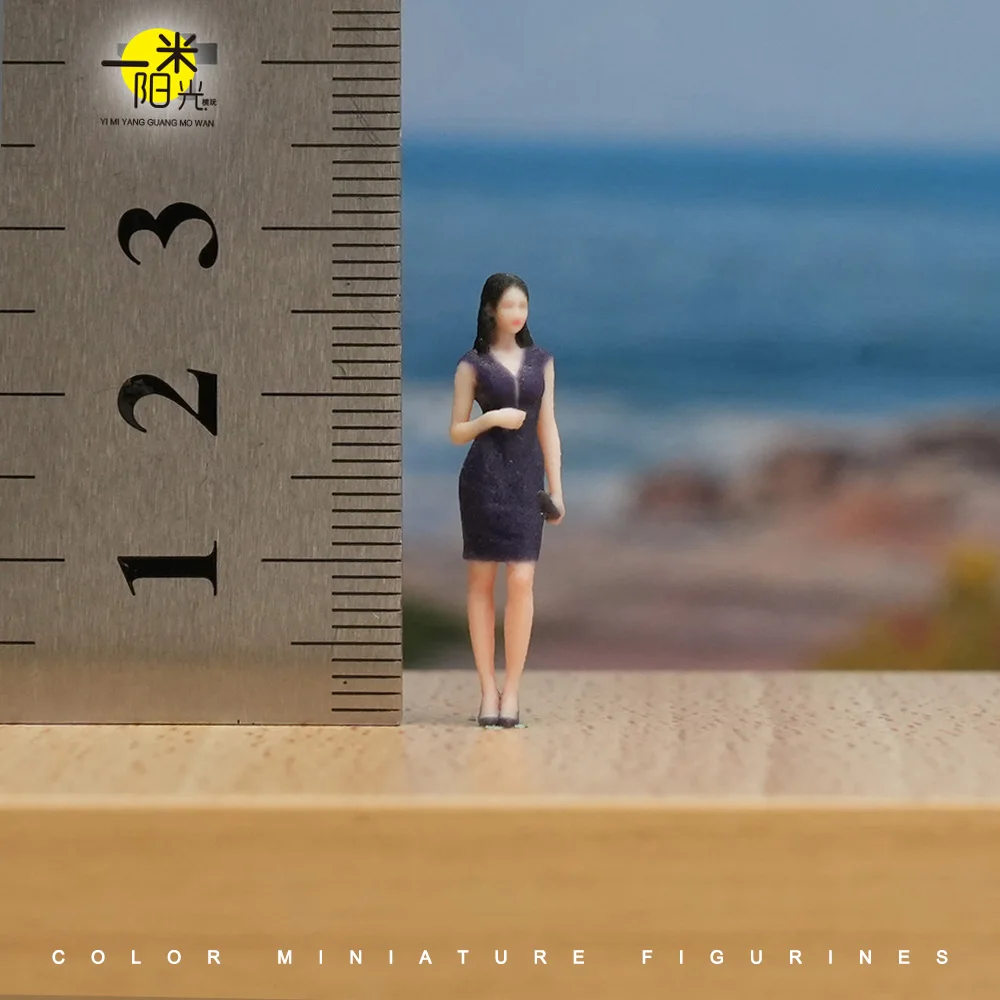 Real Person Miniature Figure 1/87 1/64 1/43 1/24 1/18 Male Standing posture Short skirt beauty Female Dog 3D Print Model Props - Image 6