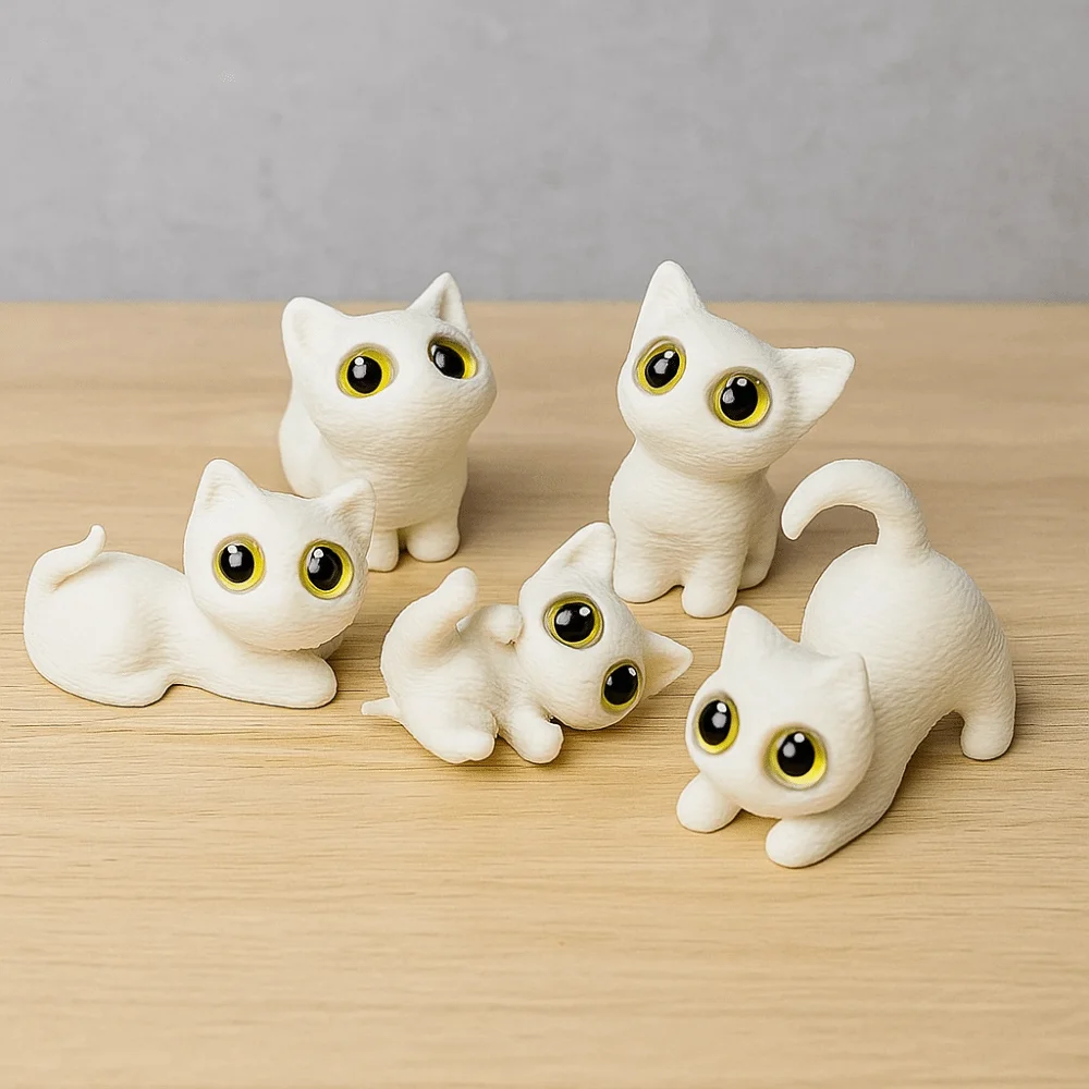 PLA Halloween Cat Anime Figure Handicraft Model 3D Printed Cats Figurines Collectible Funny Kitten Micro Landscape Crafts - Image 4