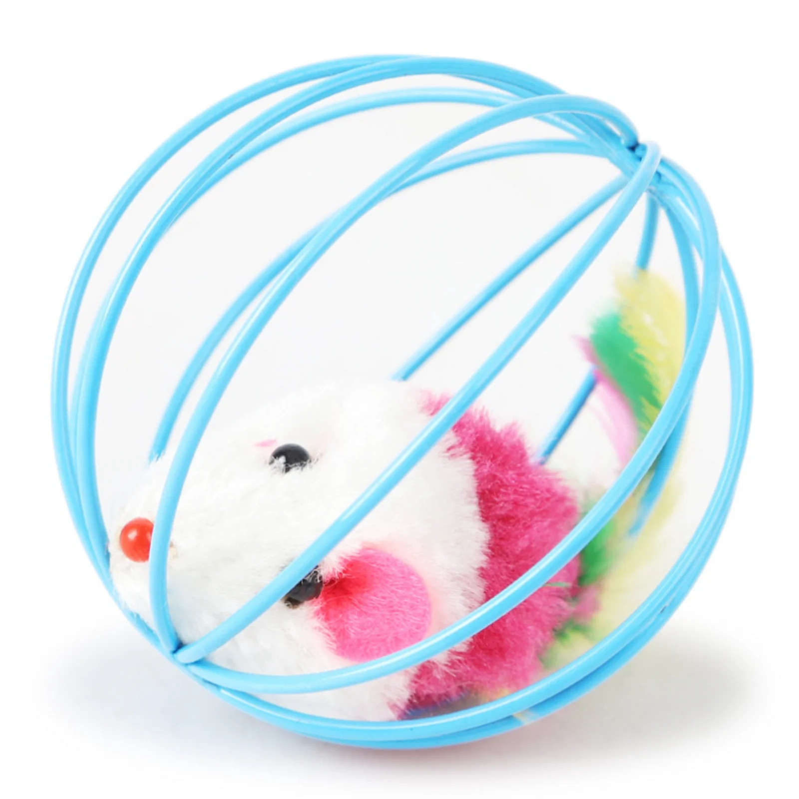 1PC Funny Feather Mice Ball Cage For Kitten Creative Playing Toys Pet Products Play Cat Mouse Toy - Image 10