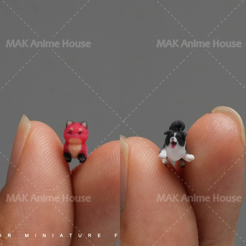 1/87 1/64 1/43 1/24 1/18 Cute Pet Wearing A Red Coat Dairy Cow Cat Sheepdog Raccoon Cat 3D Print Props Figures Model Scene Dolls - Image 6