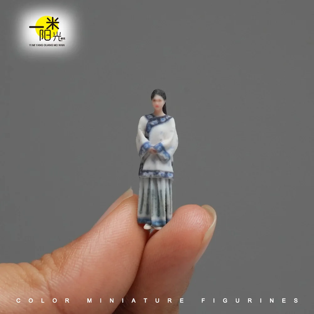 Real Person Miniature Figure 1/87 1/64 1/43 1/24 1/18 Male Standing posture Short skirt beauty Female Dog 3D Print Model Props - Image 2