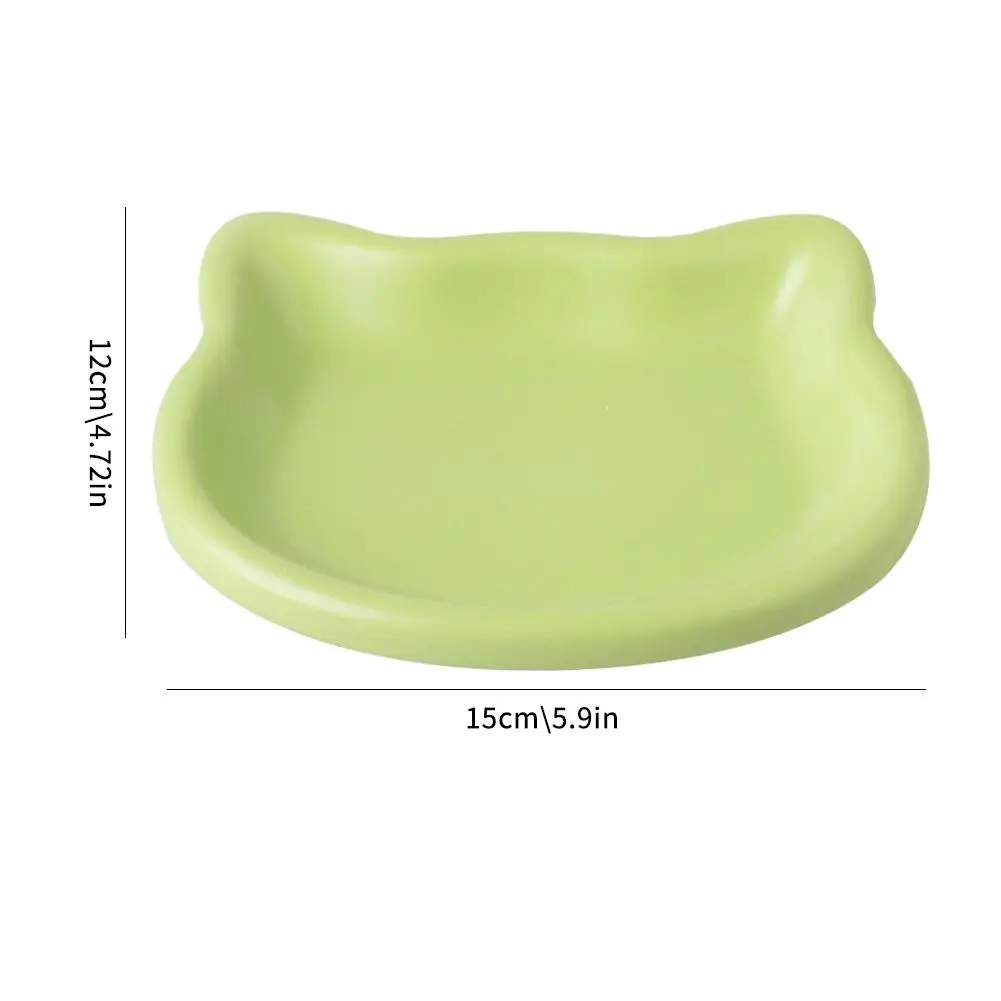 Multicolor Cat-Shaped Plastic Cat Bowl Set Cartoon Non-Slip Pet Food Dish for Cats Ideal Pet Supplies - Image 6