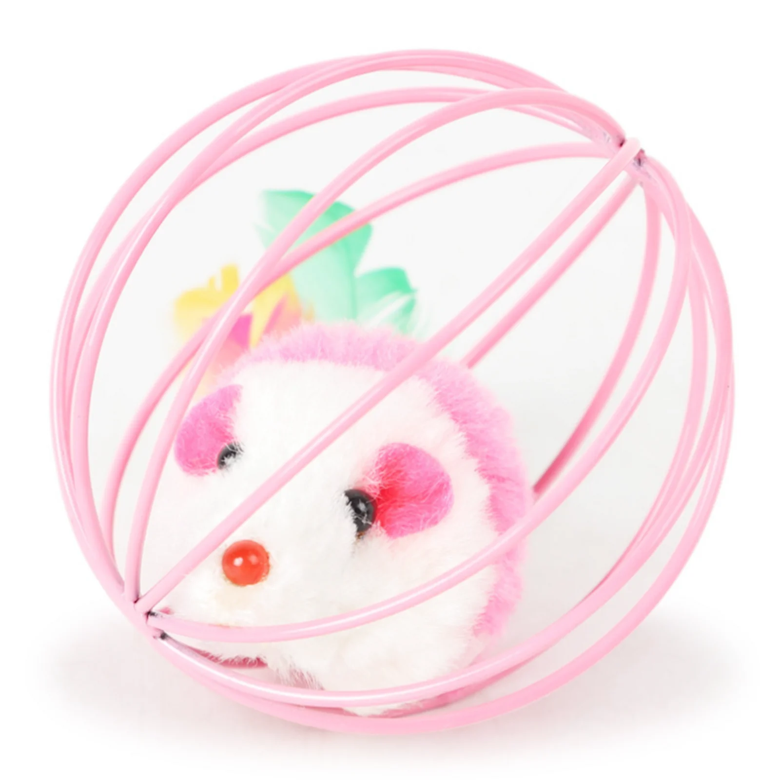 1PC Funny Feather Mice Ball Cage For Kitten Creative Playing Toys Pet Products Play Cat Mouse Toy - Image 8