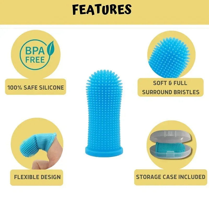 Super Soft Pet Finger Toothbrush for Dogs And Cats Nontoxic Silicone Breath Care Dog Toothbrush Cat Toothbrush Pet Products - Image 4