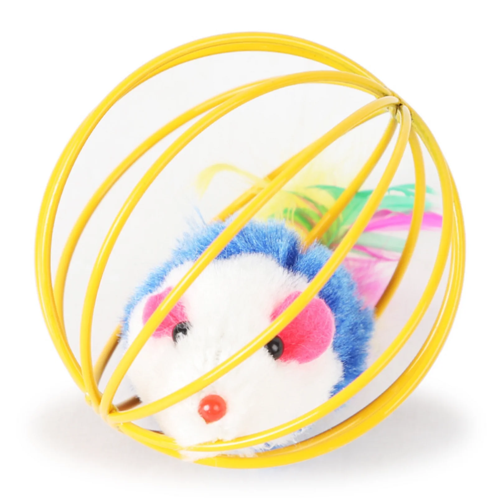 1PC Funny Feather Mice Ball Cage For Kitten Creative Playing Toys Pet Products Play Cat Mouse Toy - Image 11