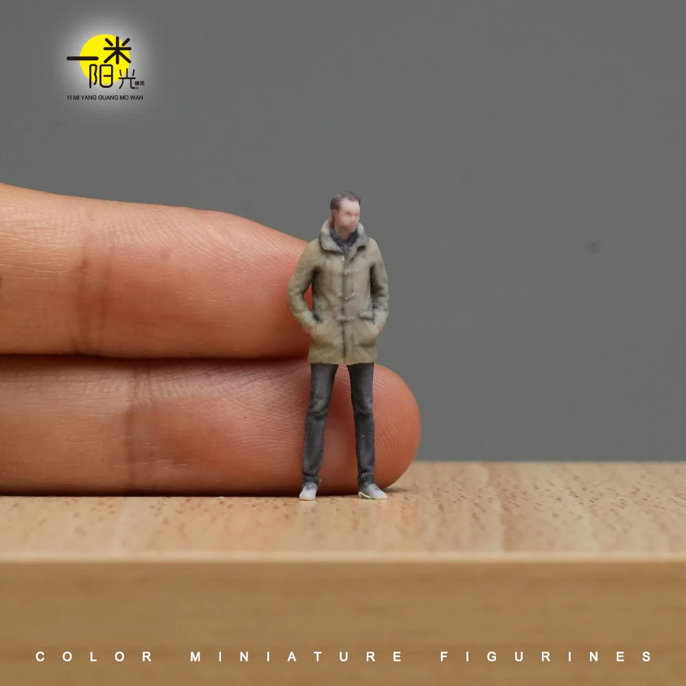 Real Person Miniature Figure 1/87 1/64 1/43 1/24 1/18 Male Standing posture Short skirt beauty Female Dog 3D Print Model Props - Image 4