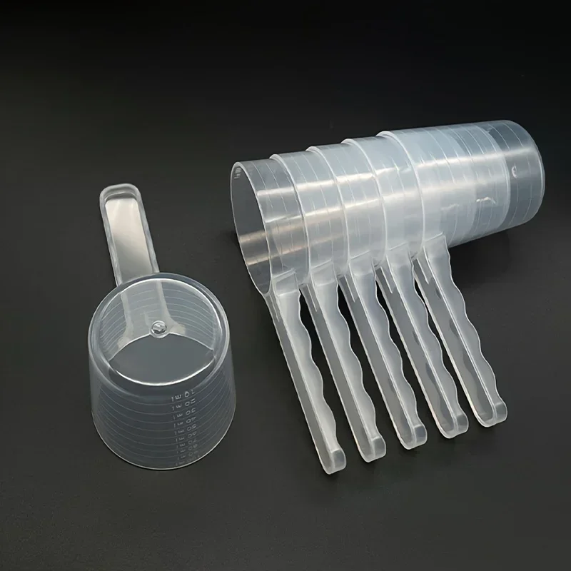 1PCS multifunctional transparent pet measuring spoon with scale plastic dog and cat feeding shovel pet tableware supplies - Image 6